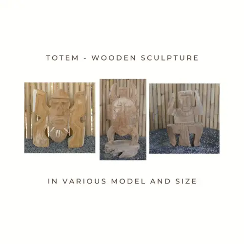 Product image of the product “Totem - Wooden sculpture, in various model, sizes 45cm and 60cm, Natural brown ”